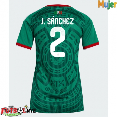 Camiseta México Jorge Sanchez #2 Primera Equipación para mujer Mundial 2026 manga corta